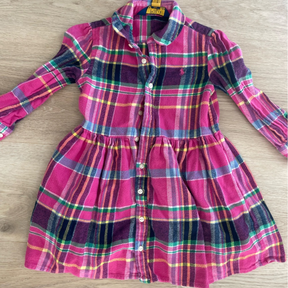 Polo by Ralph Lauren Pink Plaid Kids Button Down Shirt